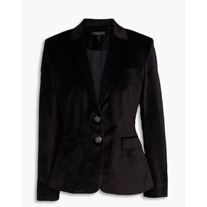 Rag & Bone Women's Black Razor Velvet One Sleeve Two-Button Blazer Size 4 NWOT
